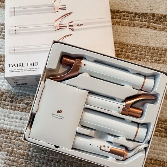 T3 Twirl Trio Curling Iron Set - White and Rose Gold - Picture 5 of 15